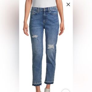 👖👖👖💙 A.N.A. A New Approach High Rise Straight Distressed Jeans Size 4